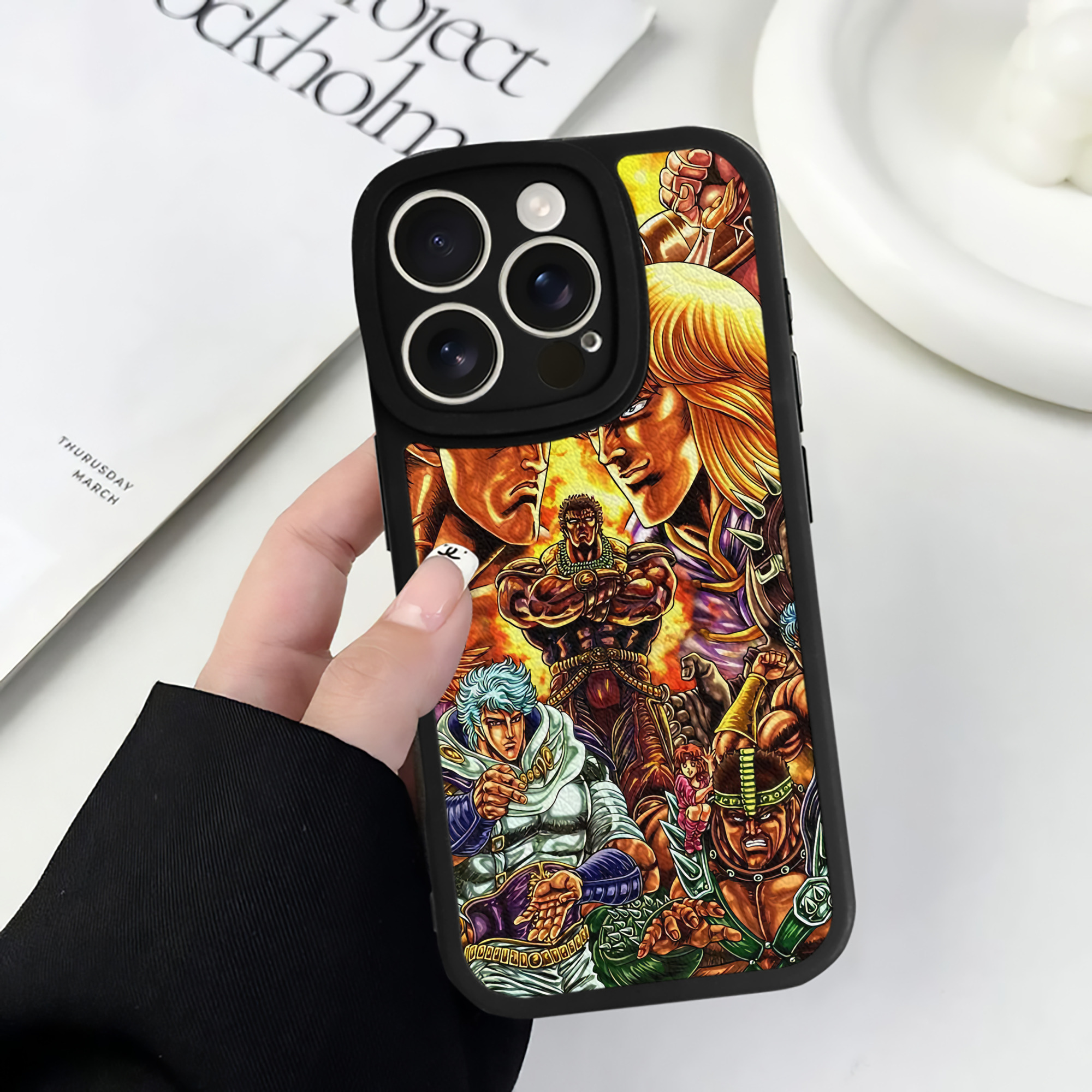 （画像用） 北斗の拳 Fist of the North Star 【iPhone 16シリーズ対応】シリコンスマホケース（レザー調） 材質：シリコン